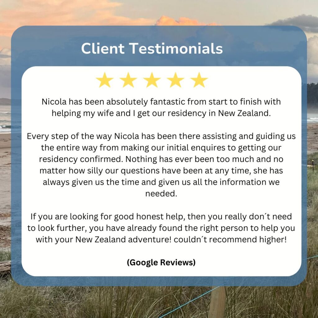5 star review for help with AEWV and Work to Residence Visas